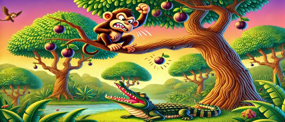 একটি বানর ও একটি কুমিরের গল্প