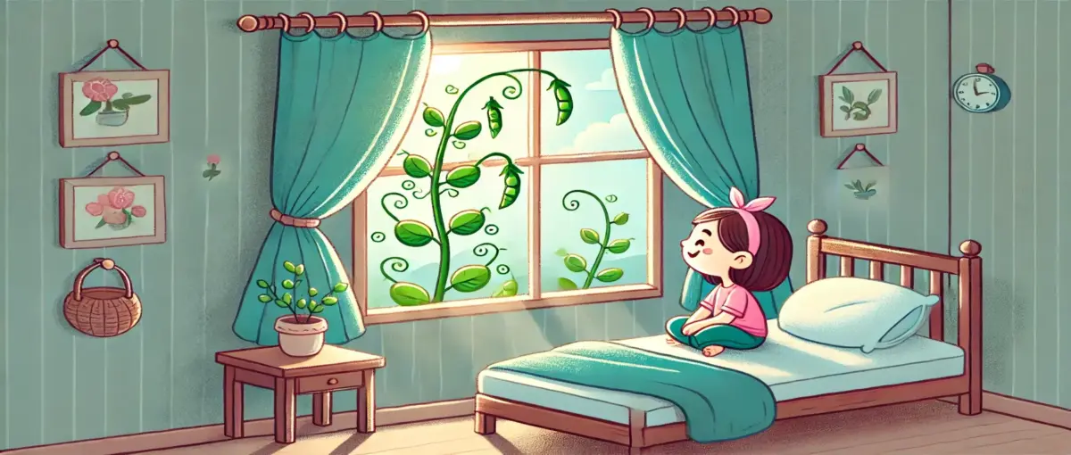 একটি মেয়ে ও মটরশুঁটি গাছের গল্প